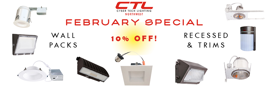 February Special: Wall Packs, Recessed and Trim